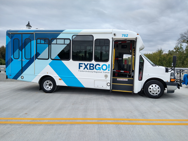 Explore Fredericksburg with ease using the latest FXBGO! bus services, accommodating both cyclists and pedestrians.