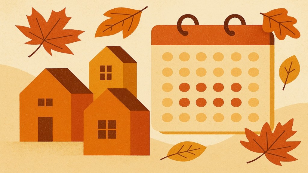 An eerie yet inviting neighborhood, setting the stage for a spooky yet opportune home-buying season.